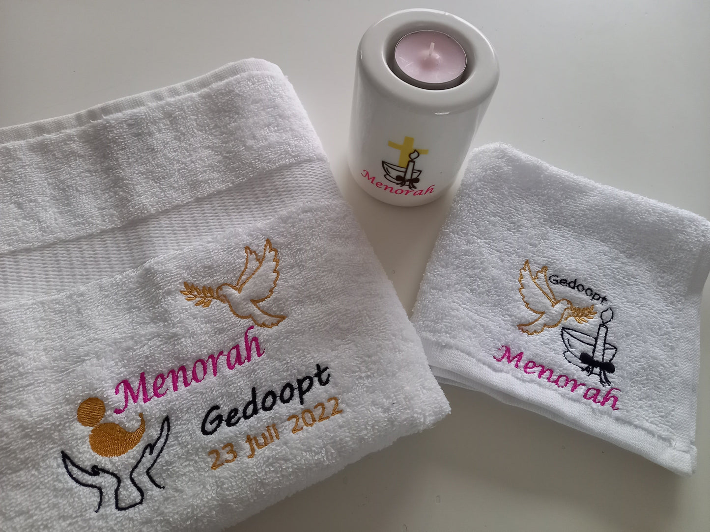 cadeau met naam en doopdatum doopcadeau idee