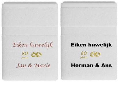 Eiken huwelijk cadeau | 80 jaar getrouwd - Gepersonaliseerd Cadeau 