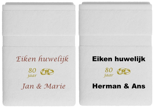 Eiken huwelijk cadeau | 80 jaar getrouwd - Gepersonaliseerd Cadeau 