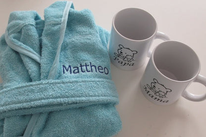Mok voor Papa met Naam - Gepersonaliseerd Cadeau - In-house Geborduurd