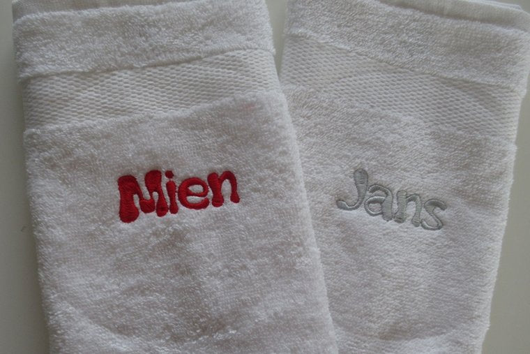 Gastendoek met naam of tekst