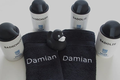 Gastendoek met naam of tekst - Gepersonaliseerd Cadeau - In-house Geborduurd