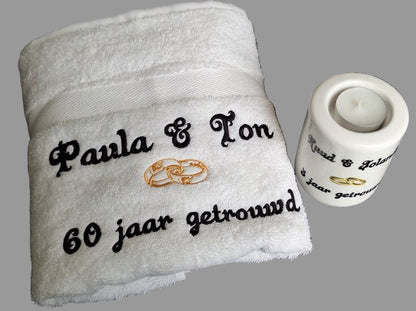 60 Jaar Getrouwd Kado | Handdoek kado