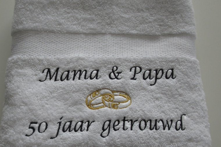 Papa en Mama 50 jaar getrouwd – trouwdag cadeau ouders - Persoonlijk cadeau