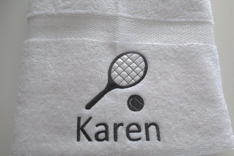 Sport handdoek | Tennis handdoek met naam - Gepersonaliseerd Cadeau -