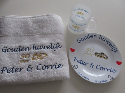 Gouden huwelijk cadeau | 50 jaar getrouwd - Gepersonaliseerd Cadeau 