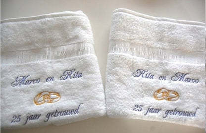 25 jaar getrouwd cadeau met namen | Gepersonaliseerd Cadeau | Borduurkado