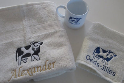 Kindermok met naam en afbeelding - Gepersonaliseerd Cadeau - In-house Geborduurd