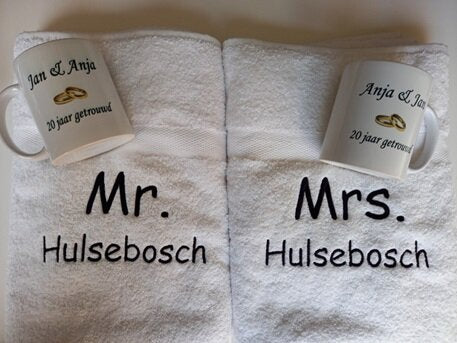 Mr. en Mrs. cadeau - Gepersonaliseerd Cadeau - Blijven en Warm
