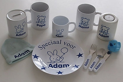 Verjaardagbordje met Naam en Afbeelding - Gepersonaliseerd Cadeau - In-house Geborduurd
