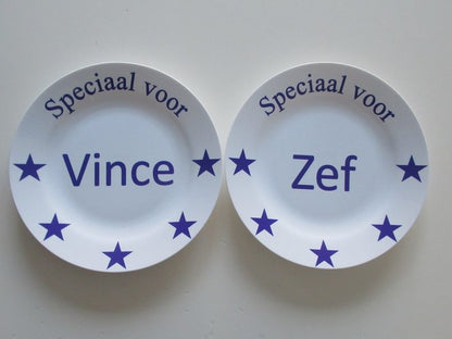 Kinderbordje met naam - Gepersonaliseerd Cadeau - In-house Geborduurd