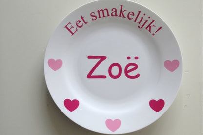 Kinderbordje met naam - Gepersonaliseerd Cadeau - In-house Geborduurd