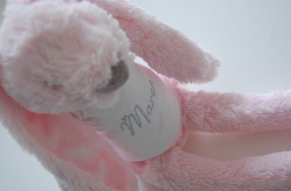Knuffelkonijn Rabbit Richie met Naam Wit - Gepersonaliseerd Cadeau - In-house Geborduurd