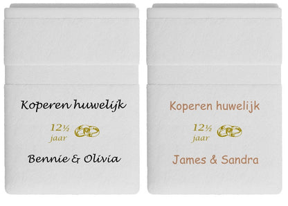 Koperen huwelijk cadeau | 12,5 jaar getrouwd 