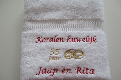 Koralen huwelijk cadeau | 35 jaar getrouwd | Gepersonaliseerd Cadeau