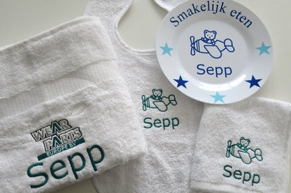 Spuugdoekjes met naam geborduurd - Gepersonaliseerd Cadeau - Borduurkado
