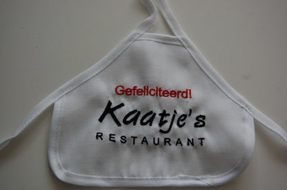 Schort met logo Keukenschort, BBQ schort, en Wijnschortjes - Gepersonaliseerd Cadeau - In-house Geborduurd