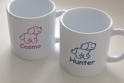 Kindermok met naam en afbeelding - Gepersonaliseerd Cadeau - In-house Geborduurd