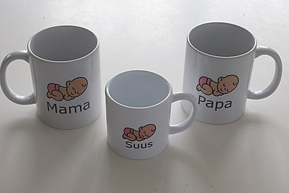 Kindermok met naam en afbeelding - Gepersonaliseerd Cadeau - In-house Geborduurd