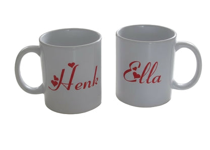 Koffiemok met Naam – Gepersonaliseerd Bedankt Cadeau - Gepersonaliseerd Cadeau - In-house Geborduurd