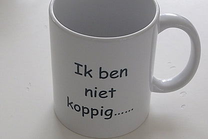 Koffiemok met Tekst - Gepersonaliseerd Cadeau - In-house Geborduurd
