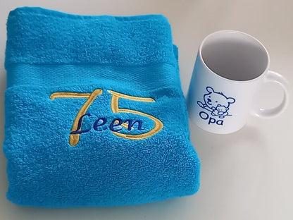 Mok voor Opa en Oma met Naam - Gepersonaliseerd Cadeau - In-house Geborduurd