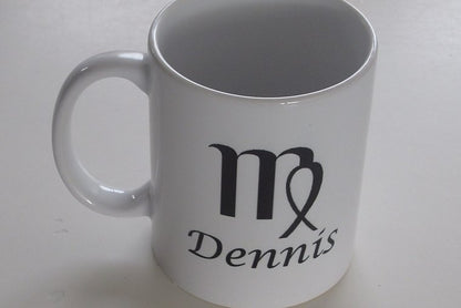 Koffiemok met Naam en Sterrenbeeld - Gepersonaliseerd Cadeau - In-house Geborduurd