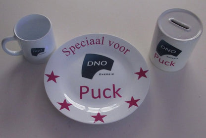 Spaarpot met logo - Gepersonaliseerd Cadeau - In-house Geborduurd