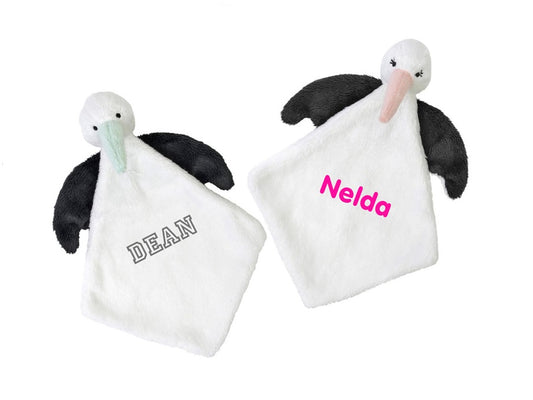 Ooievaar knuffeldoek met Naam