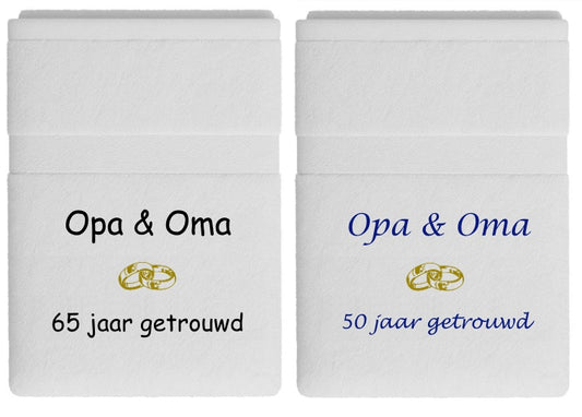 Opa en Oma zoveel jaar getrouwd cadeau -