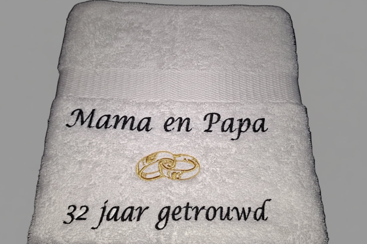 30 jaar getrouwd cadeau met namen - Gepersonaliseerd Cadeau - In-house Geborduurd