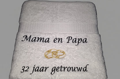 30 jaar getrouwd cadeau met namen - Gepersonaliseerd Cadeau - In-house Geborduurd
