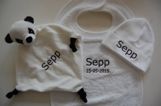 Panda knuffeldoekje met Naam