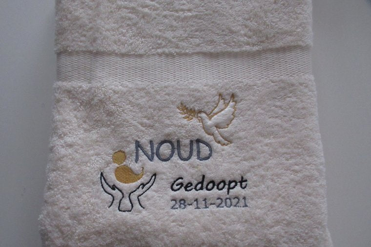 Persoonlijk doop cadeau baby met naam en doopdatum