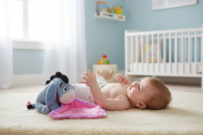 Product naast baby op boxkleed