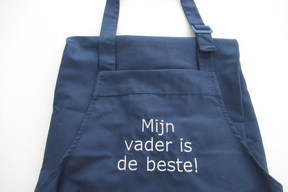 Keukenschort met Naam - Gepersonaliseerd Cadeau - In-house Geborduurd