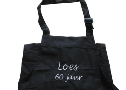 Schort met logo Keukenschort, BBQ schort, en Wijnschortjes - Gepersonaliseerd Cadeau - In-house Geborduurd