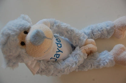 Slingeraap blauw met naam