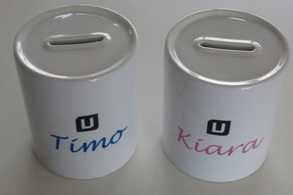 Spaarpot met logo - Gepersonaliseerd Cadeau - In-house Geborduurd