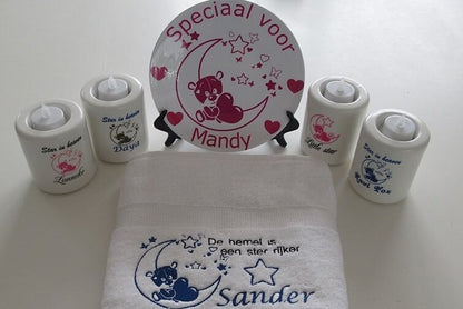 Sterrenlichtje Baby | Star in Heaven met Naam - Gepersonaliseerd Cadeau - In-house Geborduurd