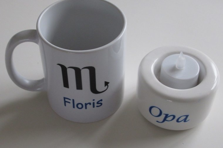 Waxinelichthouder met Naam of Tekst – Bedankt Cadeau