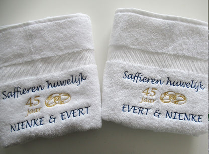 Saffieren huwelijk cadeau | 45 jaar getrouwd - Gepersonaliseerd Cadeau 