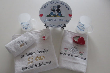 Mok voor Opa en Oma met Naam - Gepersonaliseerd Cadeau - In-house Geborduurd