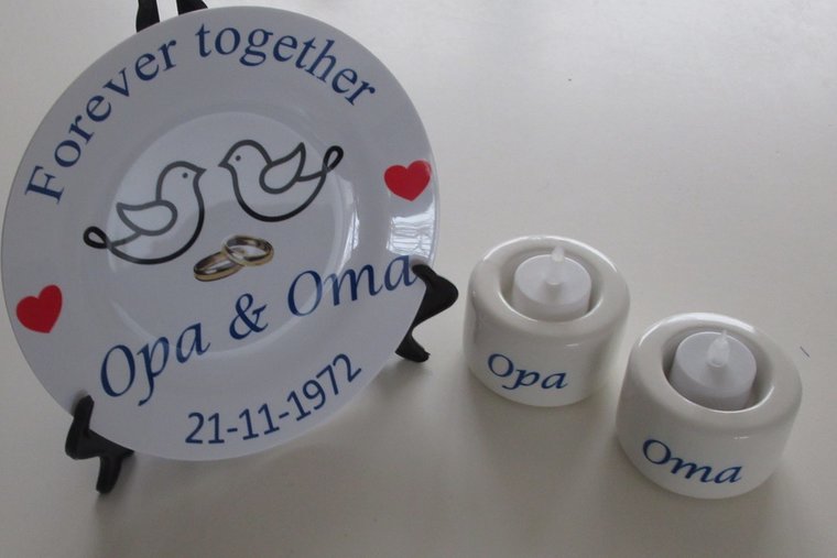 Huwelijksbord met Naam Ontwerpen | Uniek & Onbreekbaar Trouwcadeau 