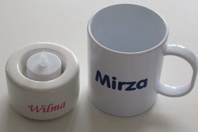 Waxinelichthouder met Naam of Tekst – Bedankt Cadeau