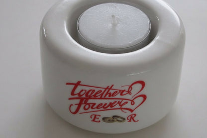 Waxinelichthouder Together Forever - Gepersonaliseerd Cadeau - In-house Geborduurd