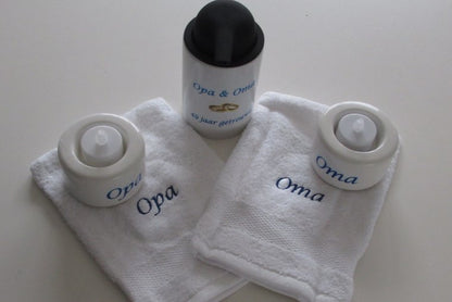 Jubileum Zeeppomp met Namen - Gepersonaliseerd Cadeau - In-house Geborduurd