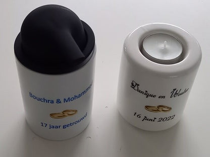 Jubileum Zeeppomp met Namen - Gepersonaliseerd Cadeau - In-house Geborduurd