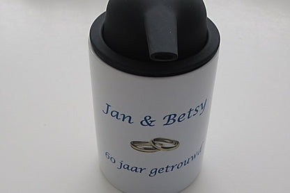 Jubileum Zeeppomp met Namen - Gepersonaliseerd Cadeau - In-house Geborduurd