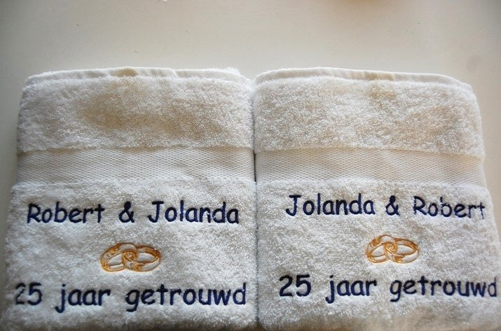Zilveren huwelijkscadeau | Blijvend & Persoonlijk | Borduurkado